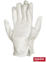 Rękawice robocze Reis RMICRON bawełniane z białym nakropieniem z gumy PCV