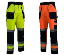 Ostrzegawcze spodnie robocze Brixton Flash do pasa – różne kolory